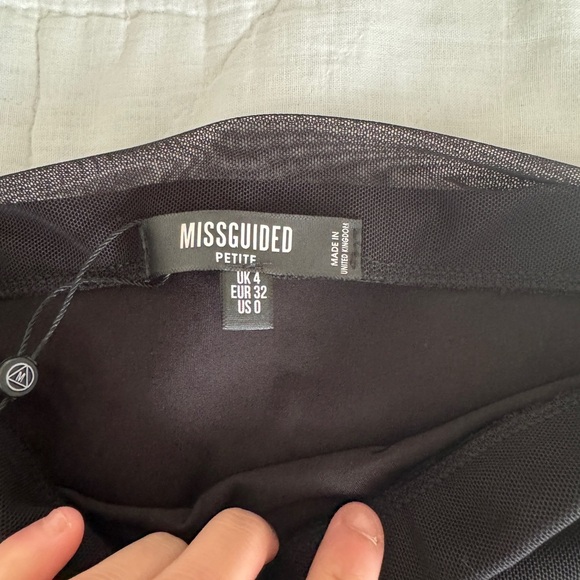 NWT Misguided Black Ruched Mini Skirt Size 0 - Picture 6 of 10